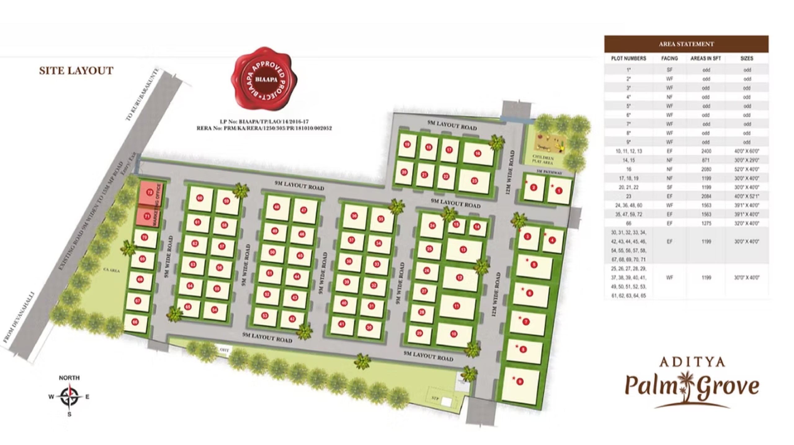 ADITYA PALM GROVE layout plan 1